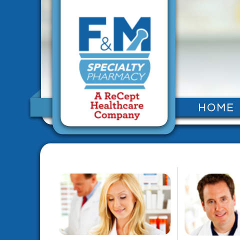 close up of the F&M Pharmacy Website